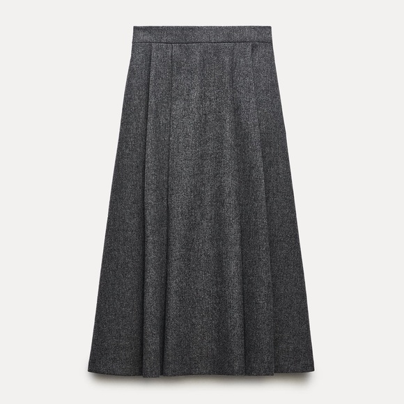 ZARA WOOL BLEND MIDI SKIRT ZW COLLECTION - Picture 13 of 16